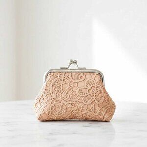 2/$21 Ladies Embroidered Orangish Pink Coin Purse
